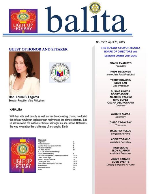 Cover of Balita issue 3597