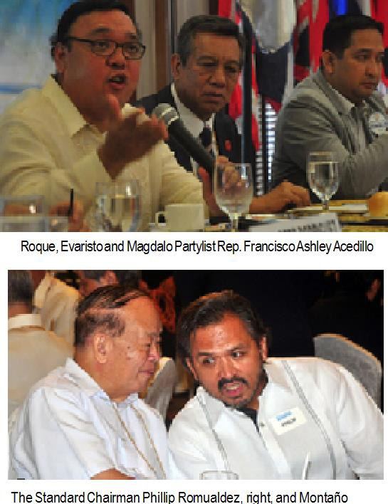 Roque, Evaristo and Magdalo Partylist Rep. Francisco Ashley Acedillo