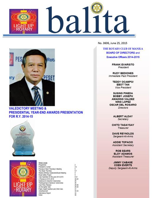 Cover of Balita issue 3606