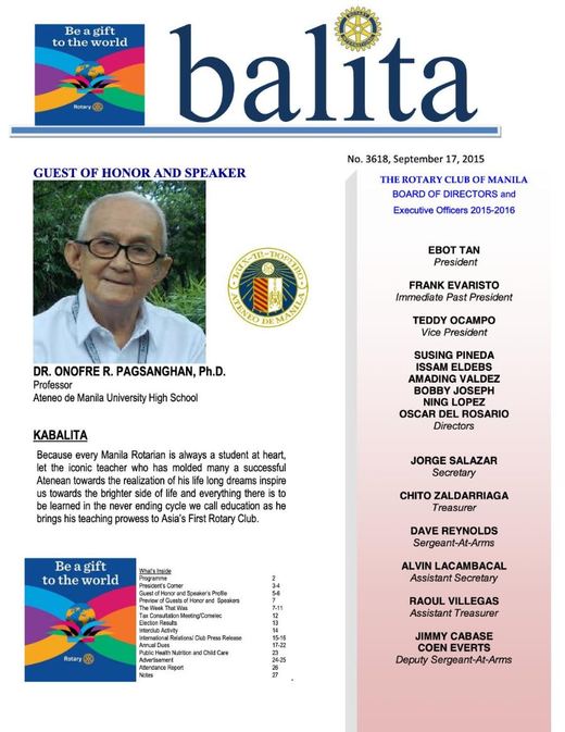 Cover of Balita issue 3618