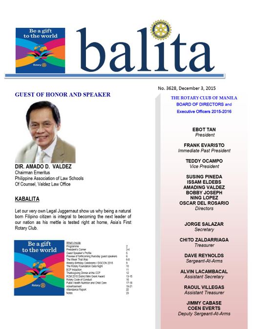 Cover of Balita issue 3628
