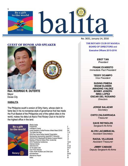 Cover of Balita issue 3631