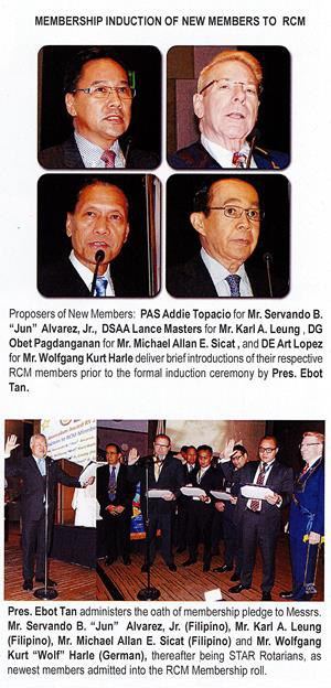 Membership Induction of New Members to RCM