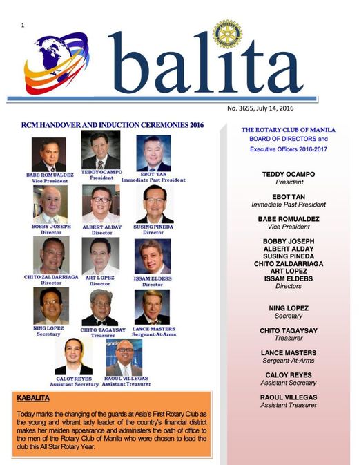 Cover of Balita issue 3655
