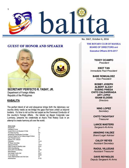 Cover of Balita issue 3667