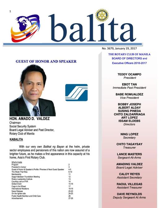 Cover of Balita issue 3679