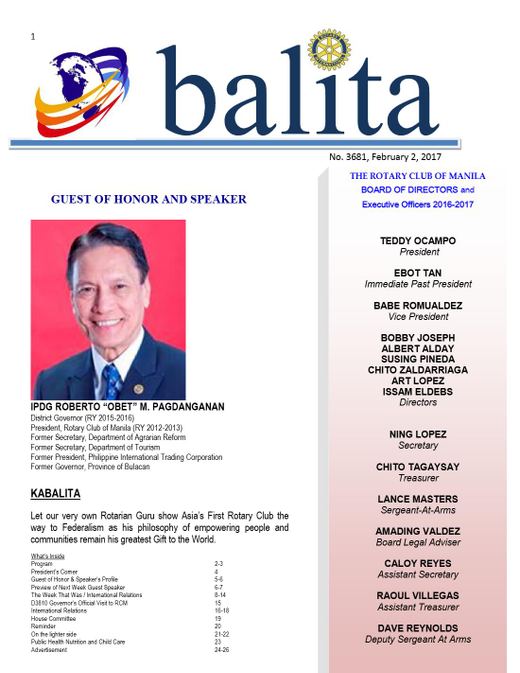 Cover of Balita issue 3681