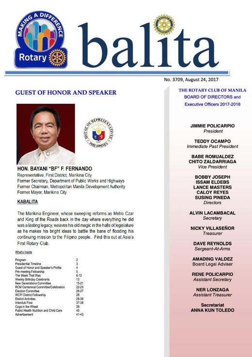 Cover of Balita issue 3709