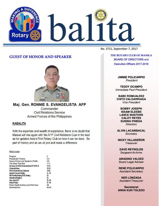 Cover of Balita issue 3711