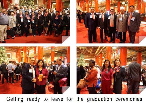 Getting ready to leave for the graduation ceremonies