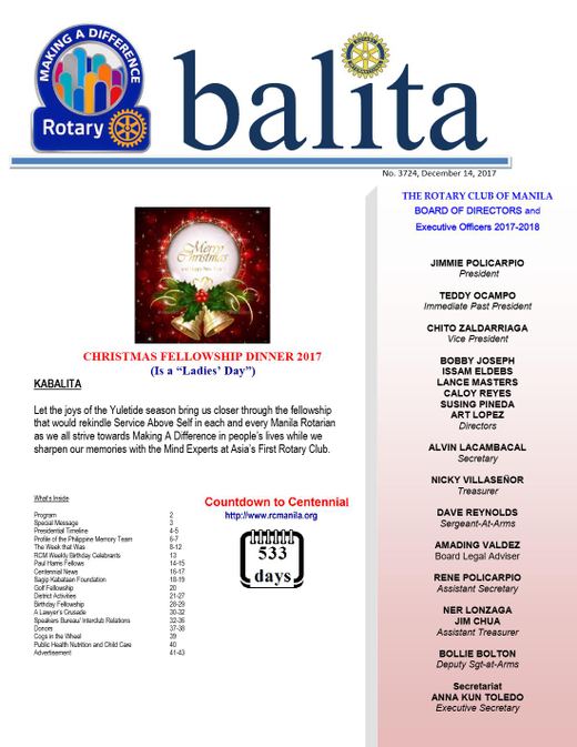 Cover of Balita issue 3724