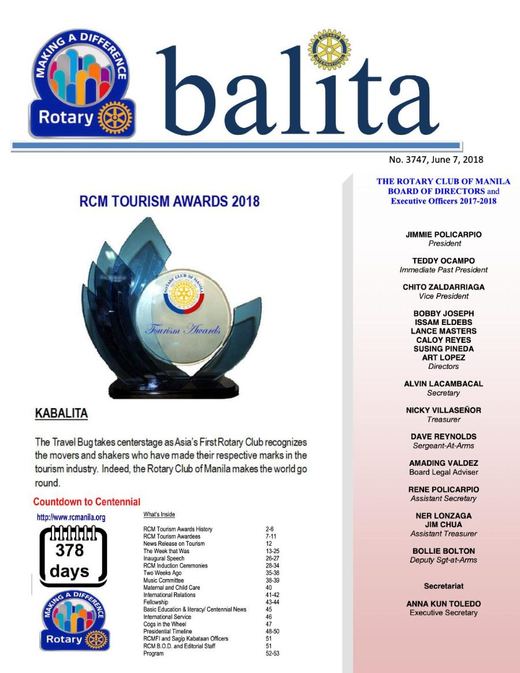 Cover of Balita issue 3747