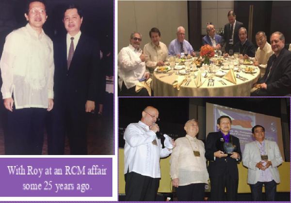 With Roy at an RCM affair some 25 years ago.