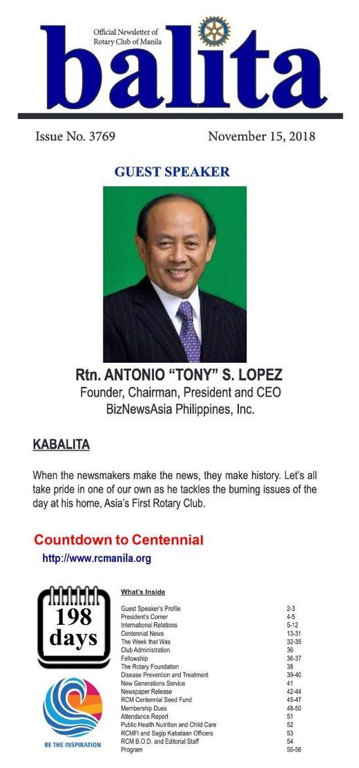 Cover of Balita issue 3769