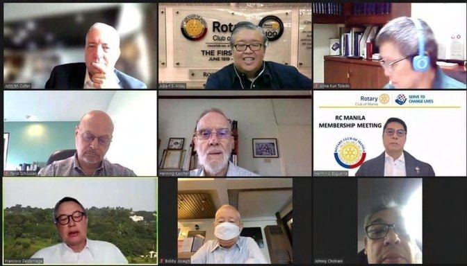 The Board of Directors of the Rotary Club of Manila for RY 2021-2022 Holds Special Meeting