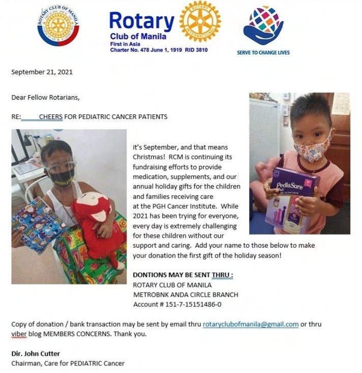 Cheers for Pediatric Cancer Patients
