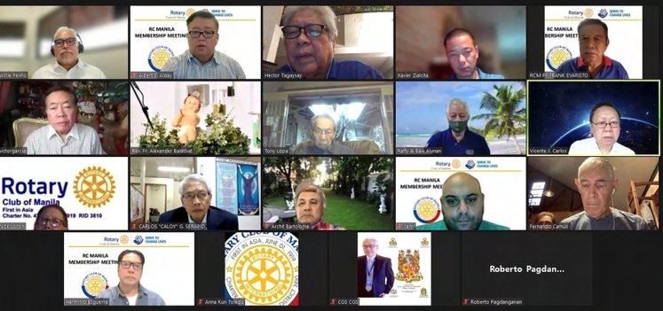 Manila Rotarians Attend First Friday Mass for the month of January