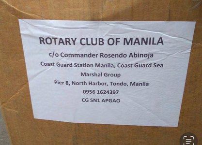 Rotary Club of Manila Hands Over Donations to the Philippine Coast Guard at Pier 8