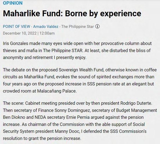 IPD Amado Valdez’s Newspaper Column