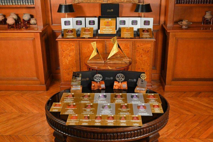 Some of the awards received by the Rotary Club of Manila during the District 3810 Awards Night