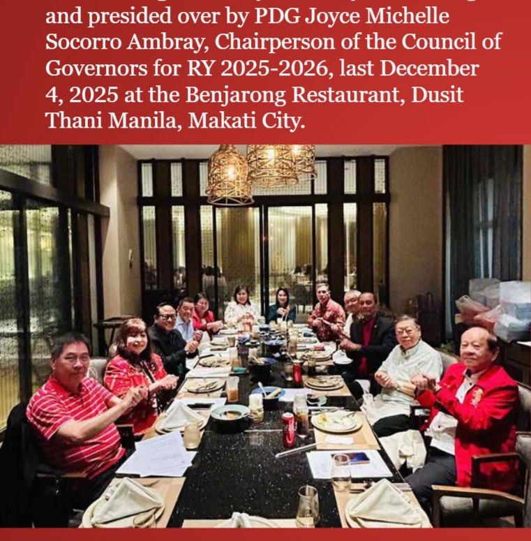 District 3810 Council of Governors Christmas Celebration and Meeting