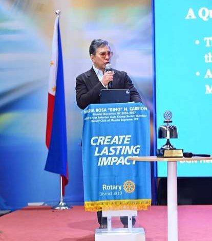 DGN Hermie Esguerra delivering his talk, “My Rotary Story: How Rotary Changed Who I Am and the Impact I Have Witnessed”, during the Breakout Workshop on Public Image.