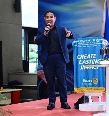 Public Image Strategies Director/Global Grants Chairman Aries Balanay delivering his talk on “Creativity in the Age of Social Media and AI Innovations” during the Breakout Workshop on Public Image.