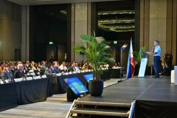 Coast Guard Rear Admiral Jay Tristan Tarriela at the National West Philippine Sea Summit Credit: Cong Jay Khonghun