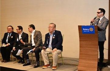 Manila Rotarians as part of the District 3810 discussing their goals and strategies in a talk show format