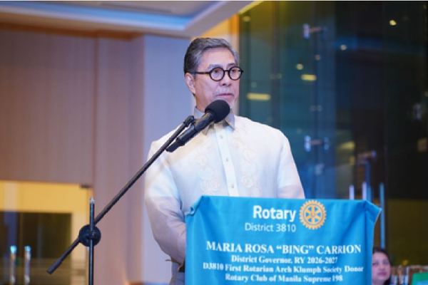 DGN Hermie Esguerra delivering the Charging of New Members