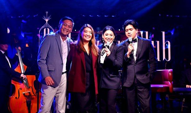 Fellowship Chairman Atty. Chris Tamesis and his wife, Atty. Kat, share the spotlight with Carla Guevara-Laforteza and David Ezra. This cheerful moment brings together the leadership that helped make our gathering possible and the artistry that made it memorable.