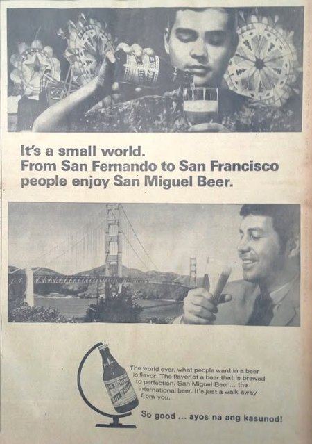 San Miguel Beer advertisement in the April 1, 1969 issue of the Philippine Herald. Credit: Noel Victor Dolor II / Facebook