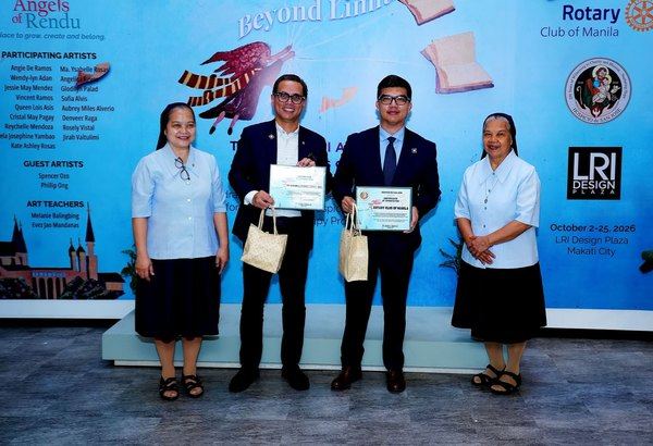 A moment of gratitude for a continuing partnership. Hospicio de San Jose leaders present Certificates of Appreciation to RCMFI Chairman Raoul Creencia and RCM Vice-President Karlo Castro, recognizing the Foundation's and the club's support for Beyond Limits and the Angels of Rendu.