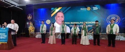 PDG Rudy Bediones delivered the Charging of New Members
