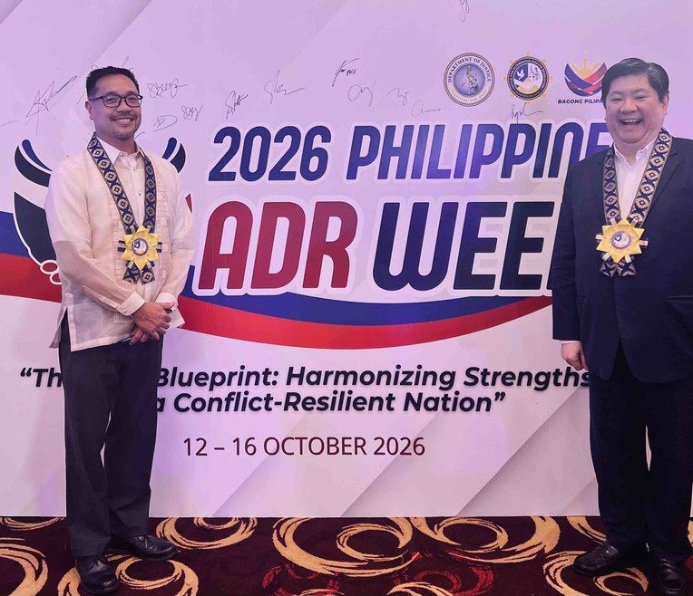 Pictured above: President-elect Teddy Kalaw, Chairman of the LEAP Awards, alongside Jose Ma. R. Palaganas, Executive Director of the Office of Alternative Dispute Resolution (OADR)