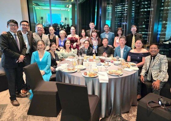 President Reggie Yu with fellow Impact Creating Presidents at the Rotary Club of San Marcelino Induction
