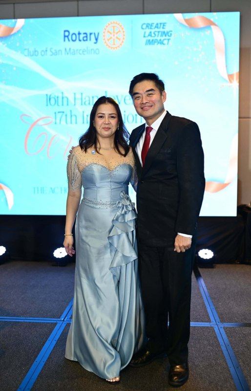President Reggie Yu with Impact Creating President Janel Ventura of the Rotary Club of San Marcelino