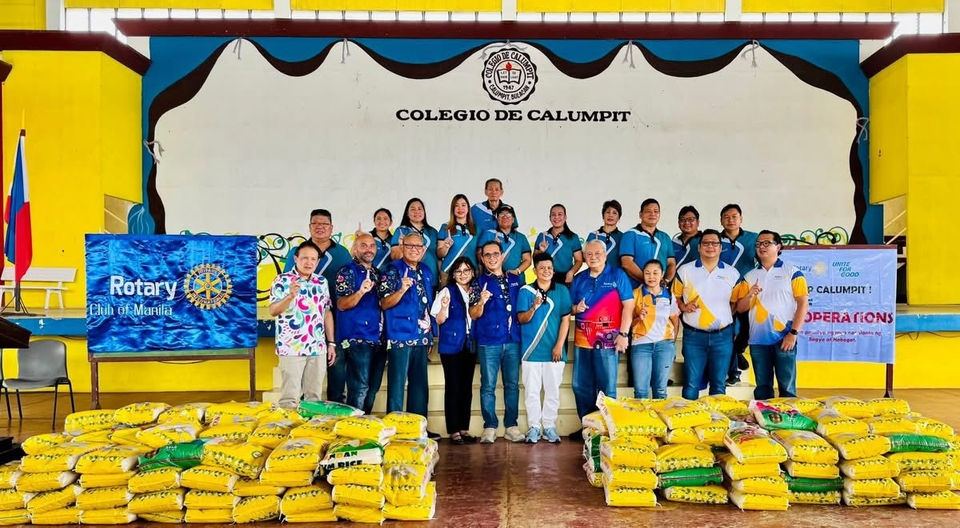At the Colegio de Calumpit in Bulacan, the Rotary Club of Manila, led by President Raoul, carried forward its relief operations in partnership with the Rotary Club of Calumpit under President Anjo Cortez, and the ALC Media Group of Rtn. Edgard Cabangon. 

Though the monsoon rains and typhoons have long passed, their aftermath remains painfully visible. Homes are still in disrepair, livelihoods disrupted, and many families continue the difficult work of rebuilding. In Calumpit — one of the towns heavily affected by flooding — the storm’s shadow lingers in quiet but profound ways. The skies may have cleared, but recovery is an ongoing journey. Through this joint initiative, essential goods were distributed to families still struggling to regain stability. It was a reminder that true service does not end when headlines fade — it continues where the need remains.