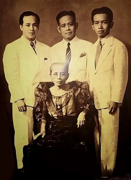 Delfin, Artemio Sr. (Art’s father), and Benjamin Panganiban with Honorata Pelayo Panganiban in the early 1950s — a portrait of family roots and quiet strength, capturing the generation that shaped the values of faith, discipline, and service that would later define Art’s life and legacy.