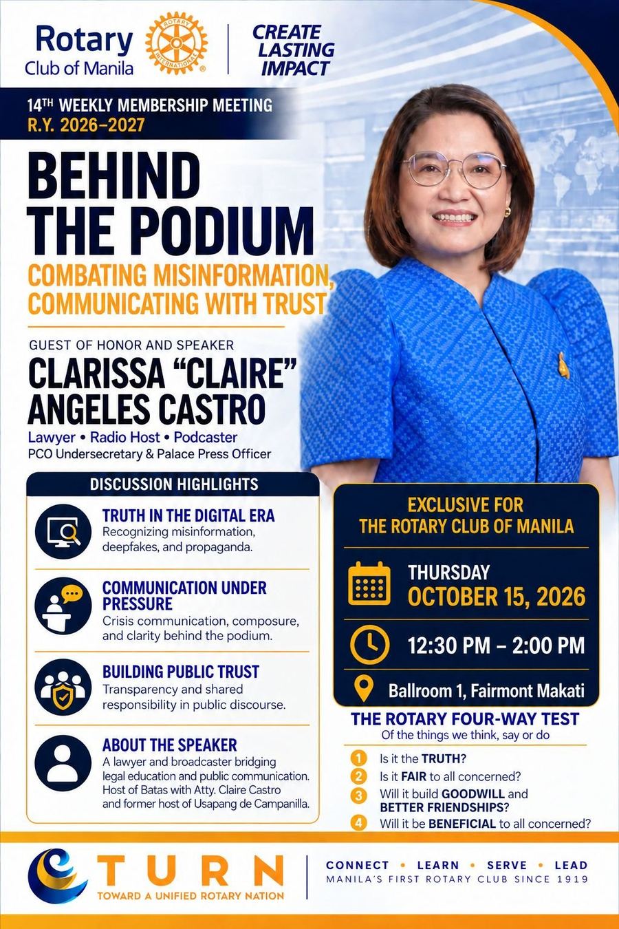 Meeting poster: Behind the Podium: Combating Misinformation, Communicating with Trust